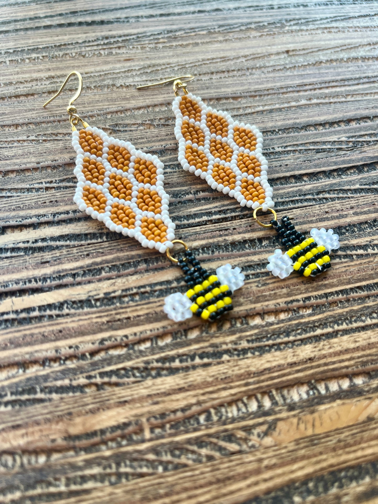 Bee Honeycomb Earrings