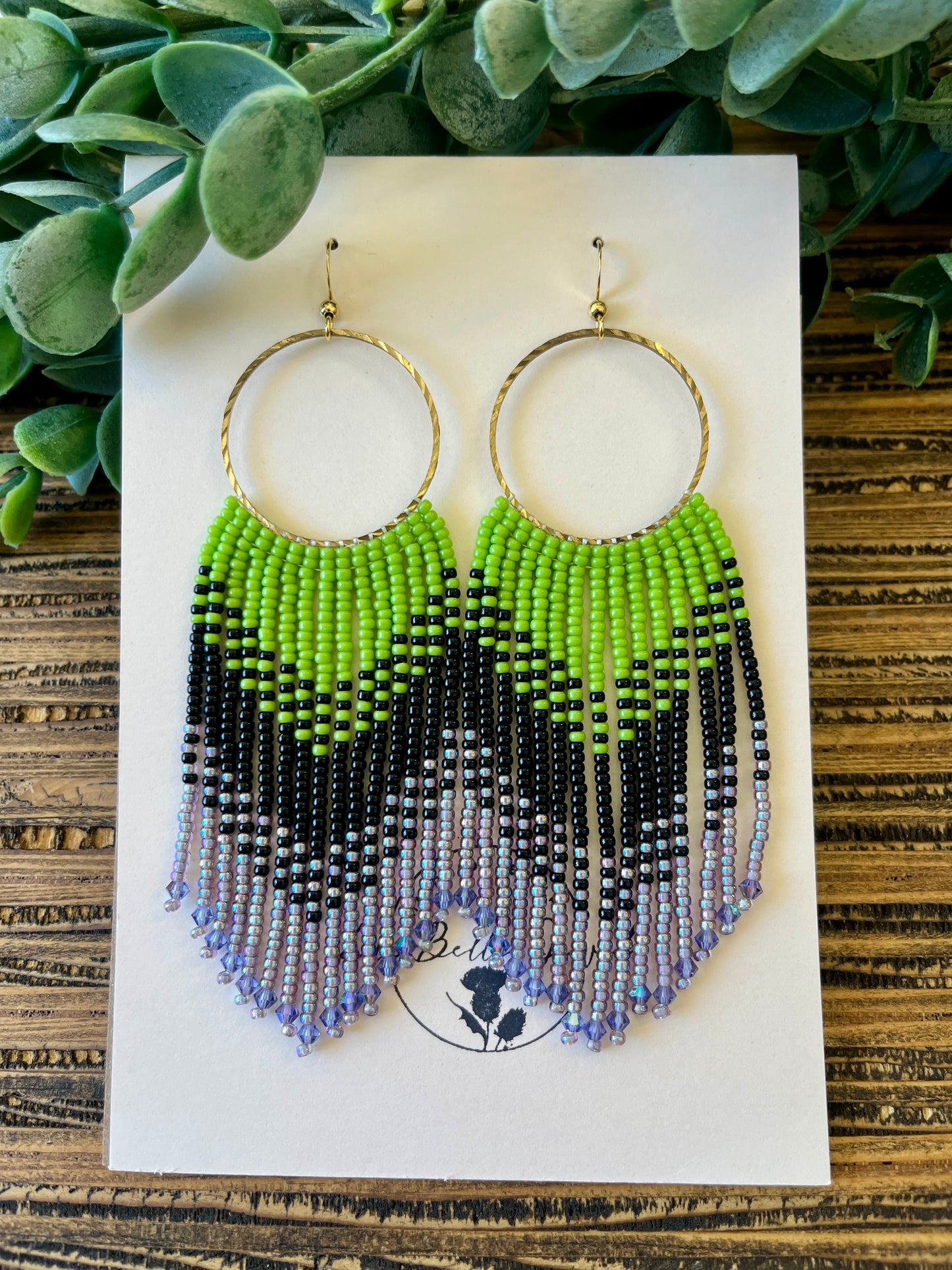 Classic Monster Green Halloween Fringe Earrings