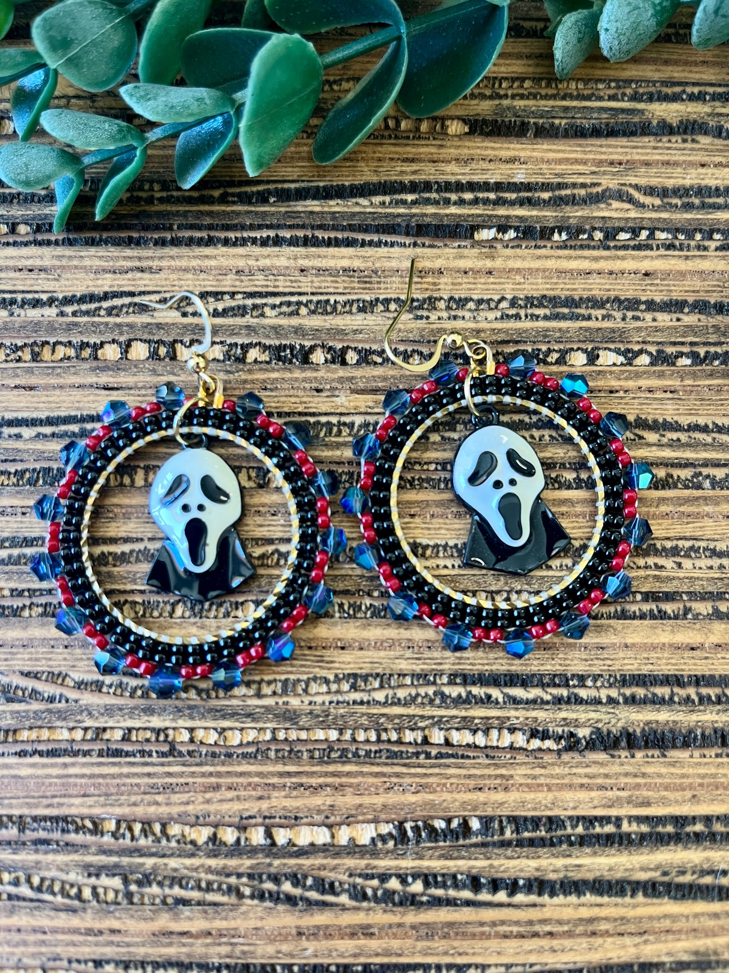 Scream Bead Lined Hoop Dangles
