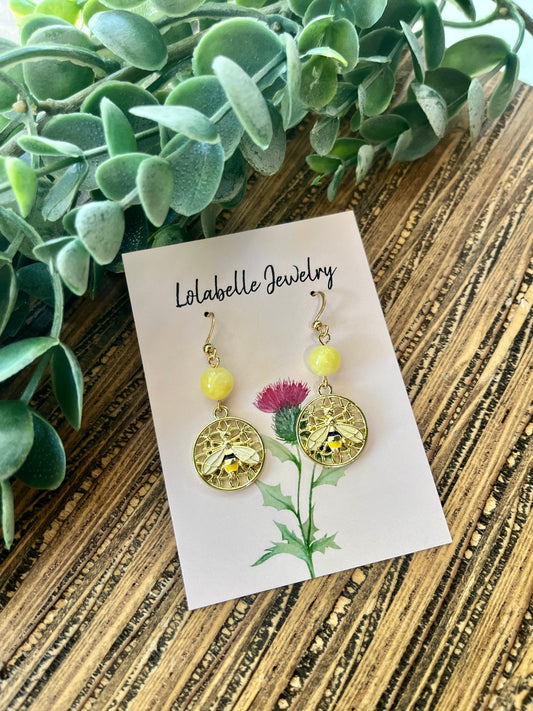 Bee Charm Earrings